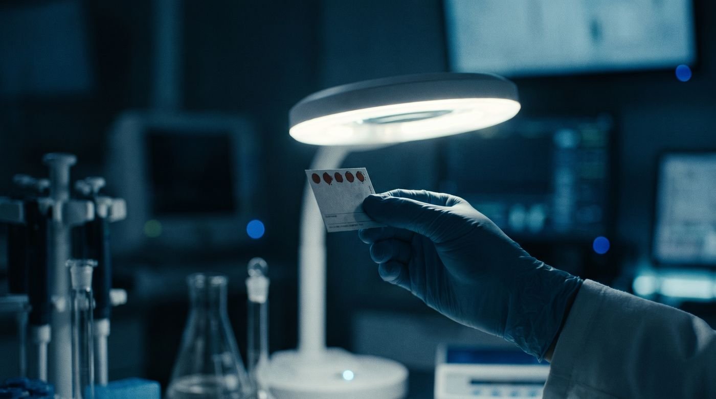 Precision analysis of a dried blood spot sample in the laboratory